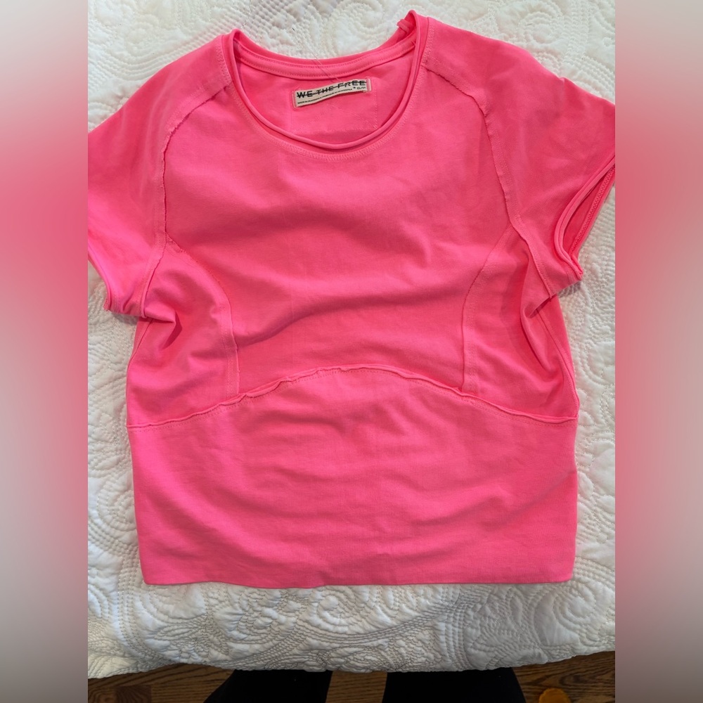 NWOT we the free  Pink shirt
